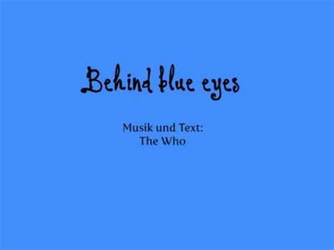 Behind blue eyes - Cover - YouTube