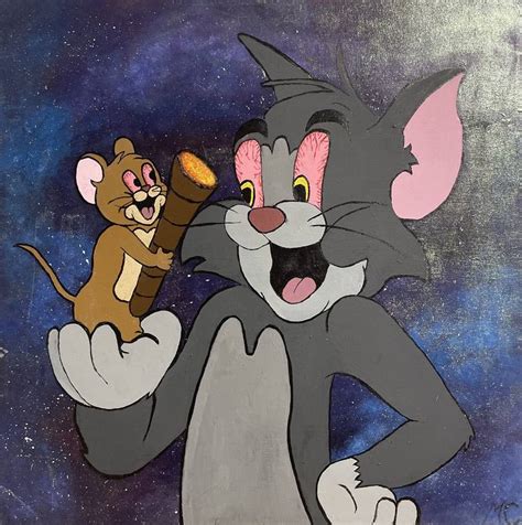 Tom and Jerry Stoned Painting by Melany Castillo | Saatchi Art