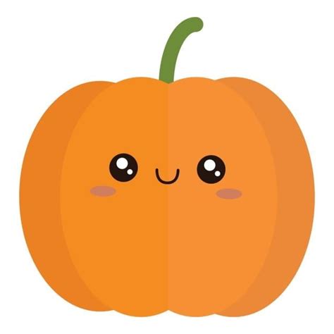 Cute Pumpkin Clipart Hd PNG, Cute Pumpkin Illustration Vector On White Background, Cute Pumpkin ...