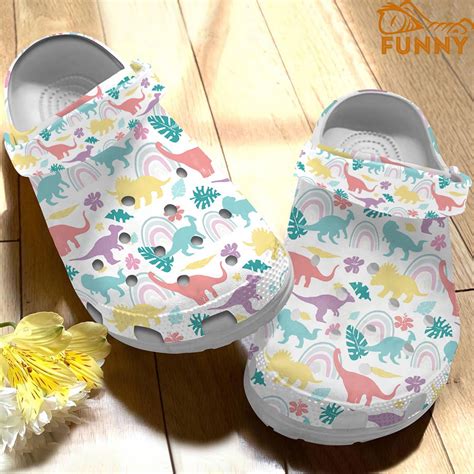 Dinosaur Collection Pattern Jurassic Park Crocs - Discover Comfort And Style Clog Shoes With ...