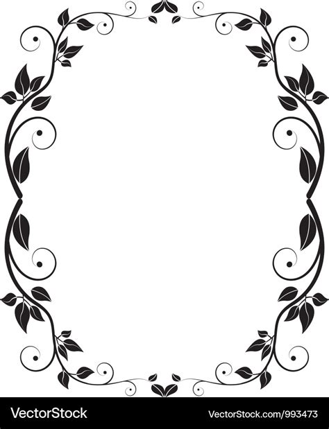 Floral frame Royalty Free Vector Image - VectorStock