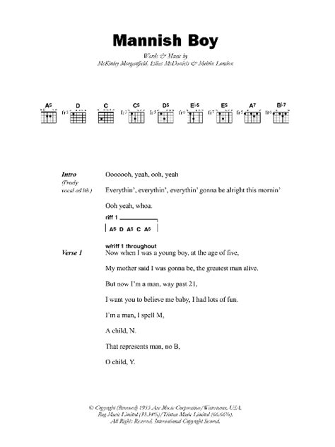 Mannish Boy by Muddy Waters - Guitar Chords/Lyrics - Guitar Instructor