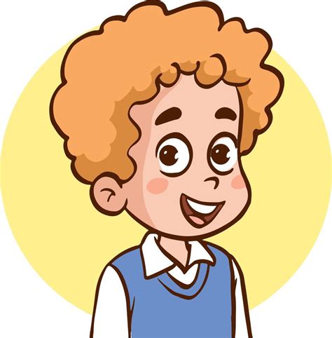 portrait of cute little children cartoon vector illustration 16883372 ...