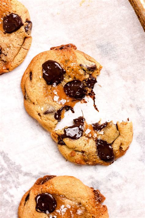 Salted Caramel Chocolate Chip Cookies | Baked Abundance