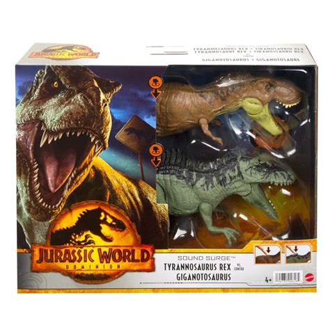 2 Pack Jurassic World: Dominion Sound Surge Tyrannosaurus Rex vs ...