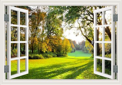 Greathomeart 3d Window View Wall Sticker Decal Sunny - Wall Window ...