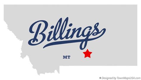 Map of Billings, MT, Montana