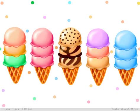 Ice Cream Clipart Summer Clipart Instant Download - Etsy | Ice cream clipart, Clip art, Kawaii ...