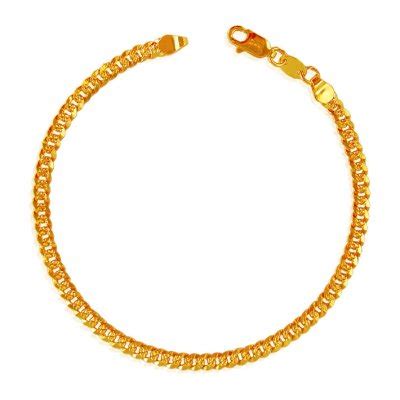 22Kt Gold Men Bracelet - BrMb21224 - 22K Gold bracelet for men's is designed in link style in ...