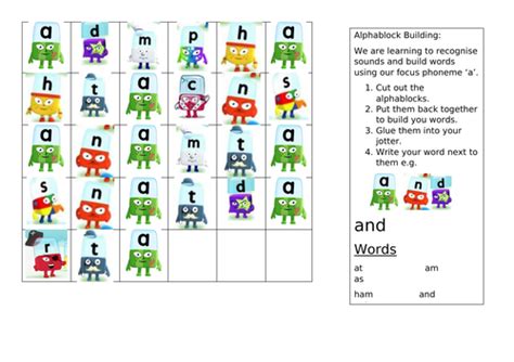 Alphablock Word Building Tasks | Teaching Resources