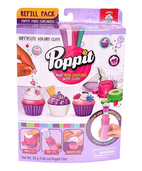 Imperial Toy Poppit Clay Mini Cupcakes & Flowers Kit | Mini cupcakes ...