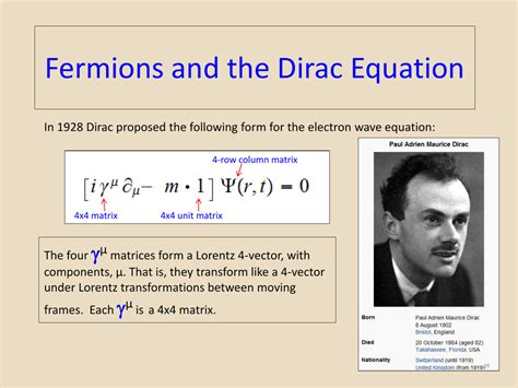 Lecture.8.Fermions and the Dirac Equation