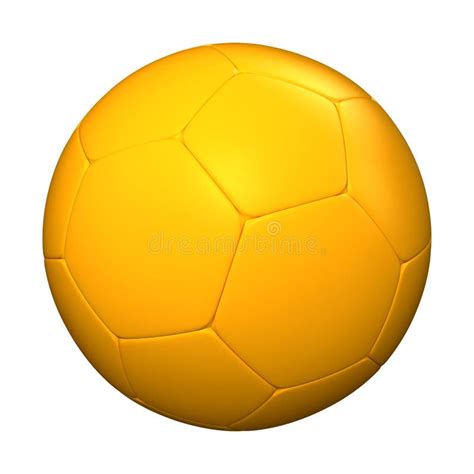 Yellow soccer ball stock illustration. Illustration of rendering - 4558285