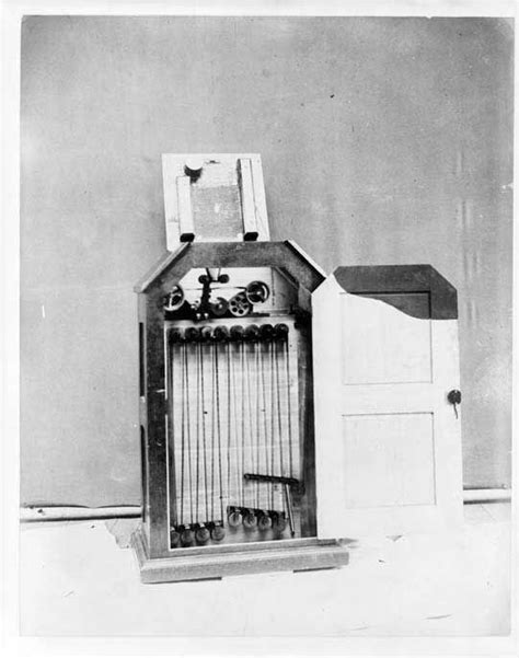 Edison's Kinetoscope: Interior view. Film is threaded through the ...