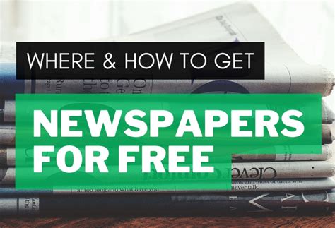 20 Places Where You Can Get Free Newspapers Today