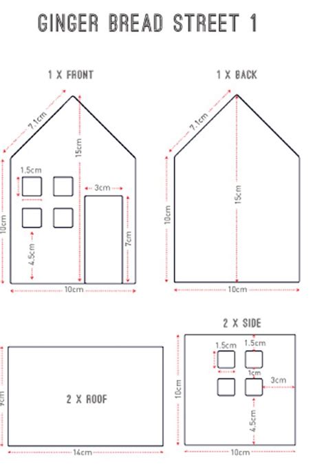 Printable Gingerbread House Templates