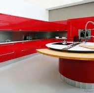 Pictures of Kitchens - Modern - Red Kitchen Cabinets (Kitchen #25)