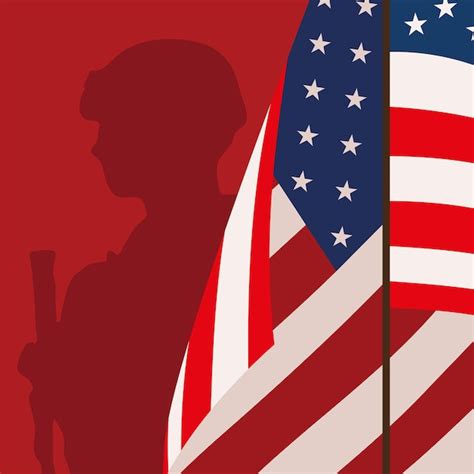 Premium Vector | Flag usa veterans day