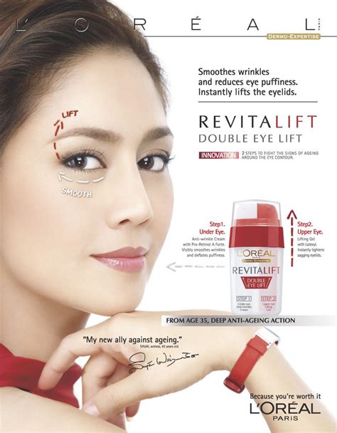 Loreal single page magazine ad Revitalift, Smooth Wrinkles, Eye Lift ...