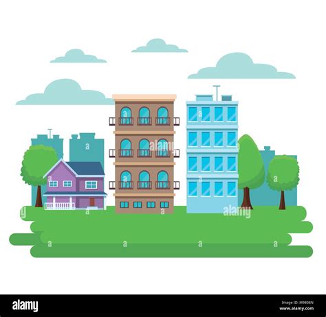 City buildings cartoon Stock Vector Image & Art - Alamy