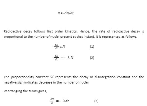 Law of radioactive decay