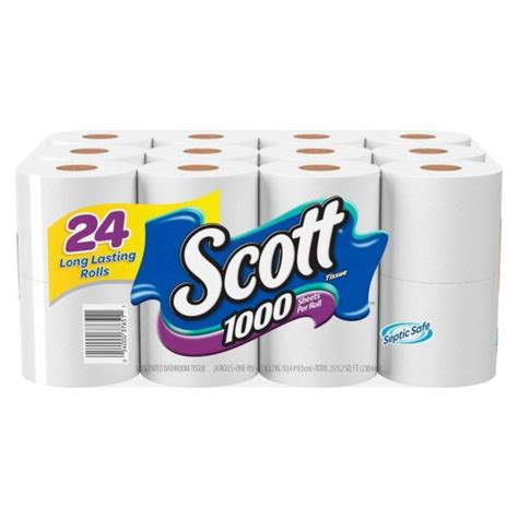 SCOTT 1000 Septic Safe Toilet Paper - 24 Pieces for sale online | eBay