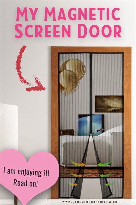 an open door with the words, my magnetic screen door i am enjoying it ...