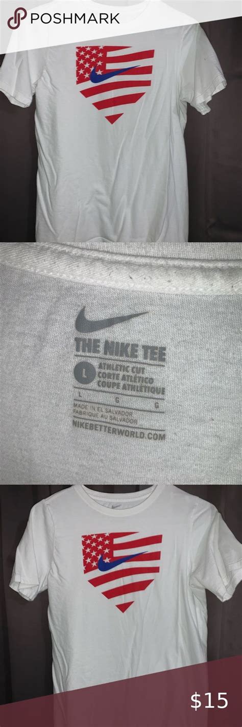 NIKE Swoosh American Flag T-shirt Large Youth | American flag tshirt ...