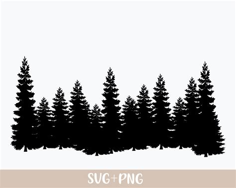 Treeline Silhouette Clip Art