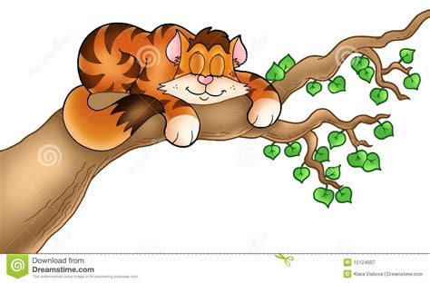 Cat in the tree clipart - Clipground