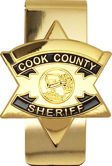 COOK COUNTY SHERIFF STAR MONEY CLIP: Gold | Chicago Cop Shop