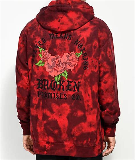 Broken Promises Trio Red Tie Dye Hoodie | Zumiez.ca