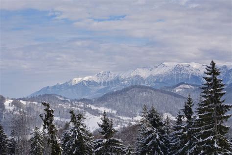 Winter Landscape, Carpathian Mountains, Romania Stock Image - Image of ...