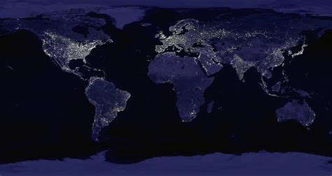 Large detailed map of Earth at Night. Earth at Night large detailed map | Vidiani.com | Maps of ...