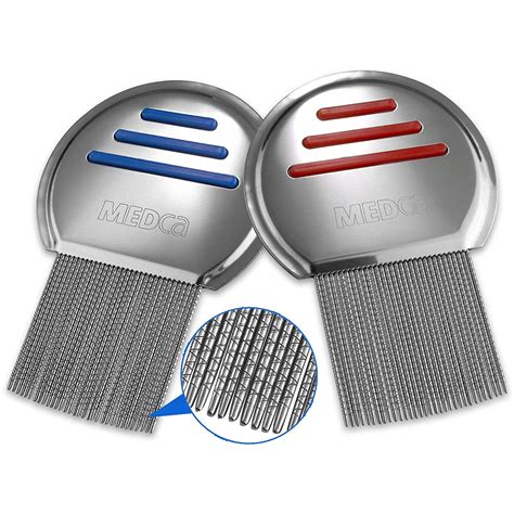 Lice Comb - (Pack of 2) Stainless Steel Professional Lice Combs and ...