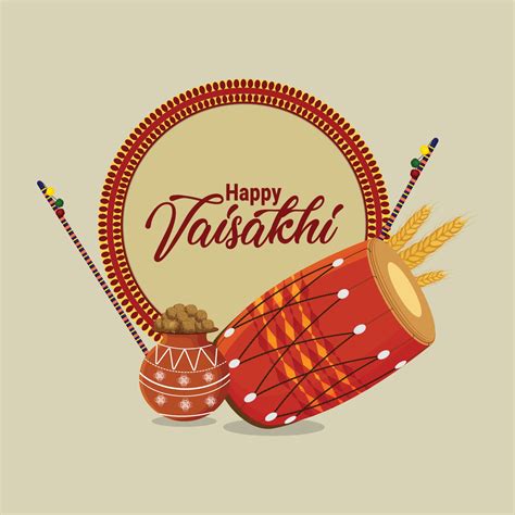 Flat vector design happy vaisakhi element 2155130 Vector Art at Vecteezy