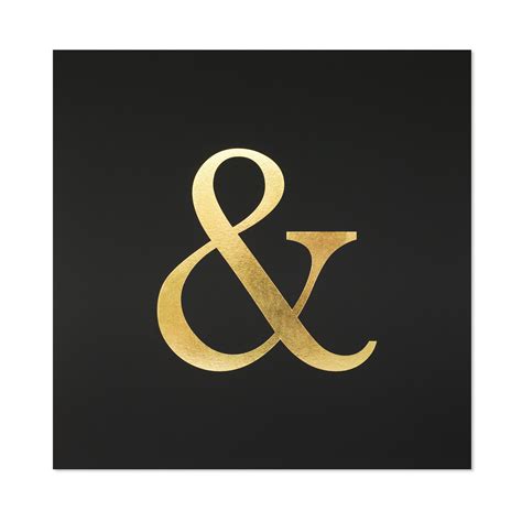 Sugar Paper Gold Ampersand Letterpress Art Print - Perfectly Smitten