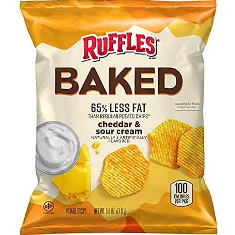 Baked Ruffles Baked Ruffles Cheddar Sour Cream, 0.87 Ounce (Pack Of 40 ...