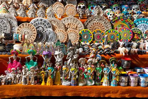 Carved Wooden Souvenirs at Chichen Itza Mexican Market Stock Photo ...