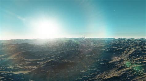 3d Rendered Space Art: Alien Planet - a Fantasy Landscape Stock Illustration - Illustration of ...