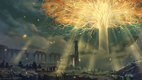 The Elden Ring - Yggdrasil by fantazyme on DeviantArt | Dark souls art, Anime scenery wallpaper ...