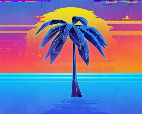 1280x1024 Palm Tree Retro Synthwave 4k Wallpaper,1280x1024 Resolution HD 4k Wallpapers,Images ...