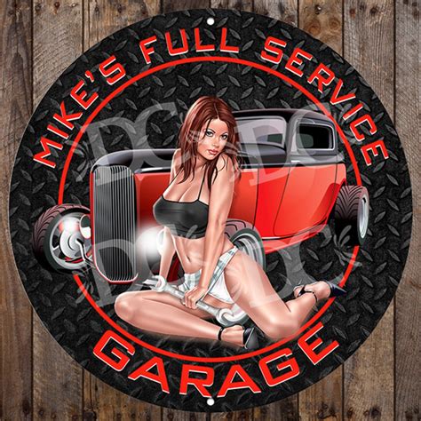 Old School Garage Signs Pin up Girl Garage Signs Garage - Etsy Canada