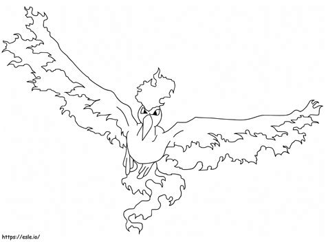 Pokemon Moltres coloring page