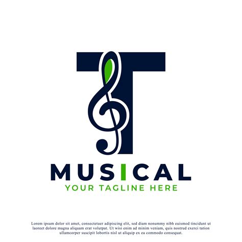 Letter T with Music Key Note Logo Design Element. Usable for Business, Musical, Entertainment ...