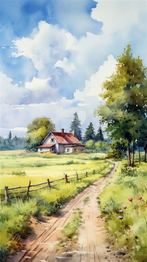 watercolor landscape wallpaper by BelindaBindi on DeviantArt