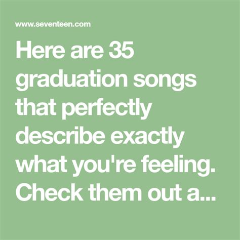 35 Tear-Inducing Graduation Songs That Perfectly Sum Up All the Feels | Graduation songs, Songs ...