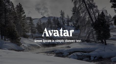 Avatar Font : Download Free for Desktop & Webfont