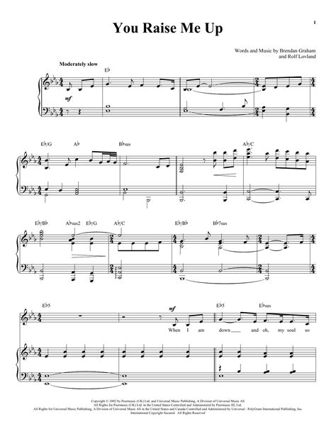 You Raise Me Up Lyrics And Chords Pdf - Sheet and Chords Collection