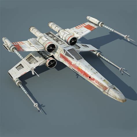 3ds max star wars x-wing starfighter